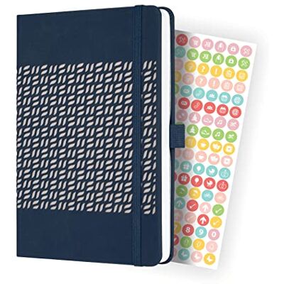 Sigel J4205 Jolie Agenda semainier 2024, env. A5, couverture rigide, élastique, passant pour stylo, poche plaquée, 174 pages, en papier durable, bleu foncé Sigel J4205 Jolie Agenda semainier 2024, env. A5, couverture rigide, élastique, passant pour stylo, poche plaquée, 174 pages, en papier durable, bleu foncé