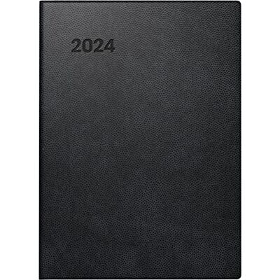 BRUNNEN Agenda semainier modèle 731 2024, 2 pages = 1 semaine, format de la feuille 10 x 14 cm, noir BRUNNEN Agenda semainier modèle 731 2024, 2 pages = 1 semaine, format de la feuille 10 x 14 cm, noir