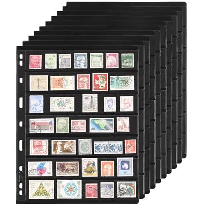 Uncle Paul Lot de 10 feuilles de 20 pages d'album postal, 7 pochettes de 19,6 x 3,4 cm, pochettes standard à 9 trous pour collection de timbres, classeur IS010710 Uncle Paul Lot de 10 feuilles de 20 pages d'album postal, 7 pochettes de 19,6 x 3,4 cm, pochettes standard à 9 trous pour collection de timbres, classeur IS010710