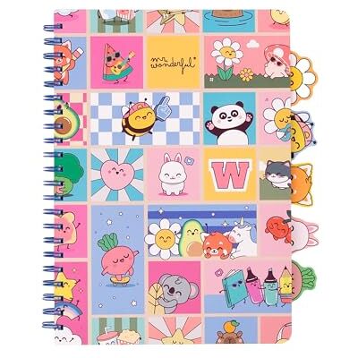Mr. Wonderful Cahier A4 avec Intercalaires Wonder Comic – Cahier Quadrillé 160 Pages avec 5 Onglets Latéraux Mr. Wonderful Cahier A4 avec Intercalaires Wonder Comic – Cahier Quadrillé 160 Pages avec 5 Onglets Latéraux