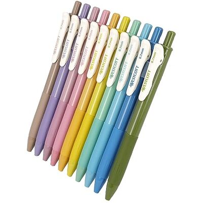 Westcott Vintage E-733900 00 Lot de 10 stylos à encre gel édition printemps avec 10 couleurs vives et colorées Épaisseur de trait de 0,7 mm pour des traits doux et précis lors de l'écriture et du Westcott Vintage E-733900 00 Lot de 10 stylos à encre gel édition printemps avec 10 couleurs vives et colorées Épaisseur de trait de 0,7 mm pour des traits doux et précis lors de l'écriture et du