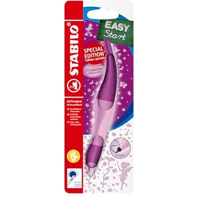 STABILO Roller ergonomique pour gauchers EASYoriginal 3D DreamWorld Blister x 1 + 1 cartouche d'encre bleue effaçable incluse coloris de corps rose STABILO Roller ergonomique pour gauchers EASYoriginal 3D DreamWorld Blister x 1 + 1 cartouche d'encre bleue effaçable incluse coloris de corps rose
