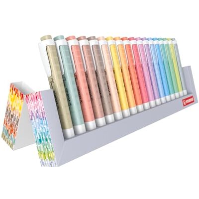 STABILO surligneur swing cool Etui chevalet x 18 coloris assortis : 12 pastel + 6 pastel NatureCOLORS STABILO surligneur swing cool Etui chevalet x 18 coloris assortis : 12 pastel + 6 pastel NatureCOLORS