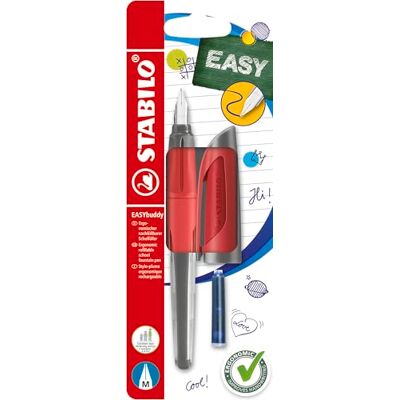STABILO Easybuddy Corail/Rouge Stylo Plume - Outil d'écriture STABILO Easybuddy Corail/Rouge Stylo Plume - Outil d'écriture