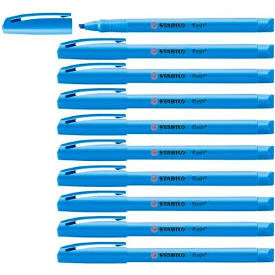 STABILO Pen 68 Lot de 10 Surligneur Bleu STABILO Pen 68 Lot de 10 Surligneur Bleu