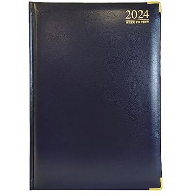G4GADGET G4 Agenda semainier 2024 avec couverture rigide et papier 80 g/m² Bleu Format A4 G4GADGET G4 Agenda semainier 2024 avec couverture rigide et papier 80 g/m² Bleu Format A4