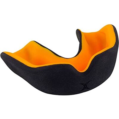 Gilbert X Brace Dual Density Protège-dents Adultes Unisexe, Noir/Orange, Senior Gilbert X Brace Dual Density Protège-dents Adultes Unisexe, Noir/Orange, Senior
