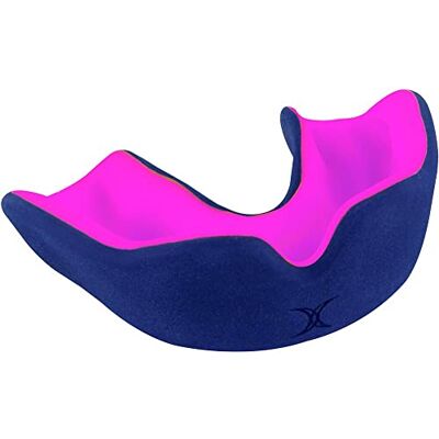 Gilbert Protège Dents Rugby Adulte Orthodontie X Brace Dual Density Marine/Rose Gilbert Protège Dents Rugby Adulte Orthodontie X Brace Dual Density Marine/Rose