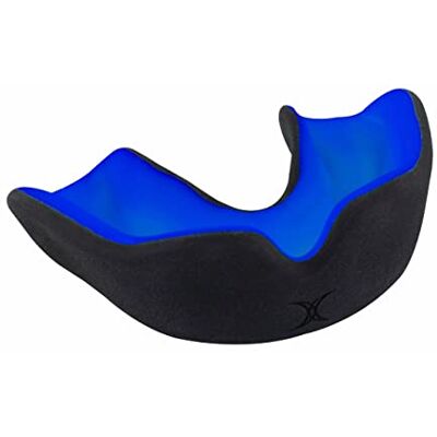 Gilbert Protège Dents Rugby Adulte Orthodontie X Brace Dual Density Noir/Bleu Gilbert Protège Dents Rugby Adulte Orthodontie X Brace Dual Density Noir/Bleu