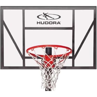 HUDORA Panier de basket Competition Pro Panier de basket murale avec un cercle de dunk souple pour enfants & adultes Panier de basketball d'extérieur avec une planche transparente HUDORA Panier de basket Competition Pro Panier de basket murale avec un cercle de dunk souple pour enfants & adultes Panier de basketball d'extérieur avec une planche transparente