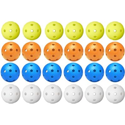 FAT PIPE Floorball Unihockey Ball Lot de 24 balles de football Mélange de couleurs Ballon d'entraînement de compétition avec certificat IFF pour une qualité certifiée FAT PIPE Floorball Unihockey Ball Lot de 24 balles de football Mélange de couleurs Ballon d'entraînement de compétition avec certificat IFF pour une qualité certifiée