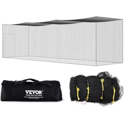 VEVOR Filet d'entraînement professionnel pour batteur de baseball avec porte et sac de transport, filet en polyéthylène fermé robuste, 10,5 m (filet uniquement) VEVOR Filet d'entraînement professionnel pour batteur de baseball avec porte et sac de transport, filet en polyéthylène fermé robuste, 10,5 m (filet uniquement)