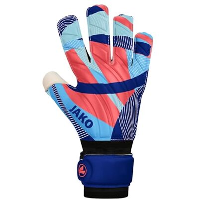 JAKO Gants de gardien de but unisexe River Basic RC Bleu marine/bleu ciel/corail Taille 10 JAKO Gants de gardien de but unisexe River Basic RC Bleu marine/bleu ciel/corail Taille 10