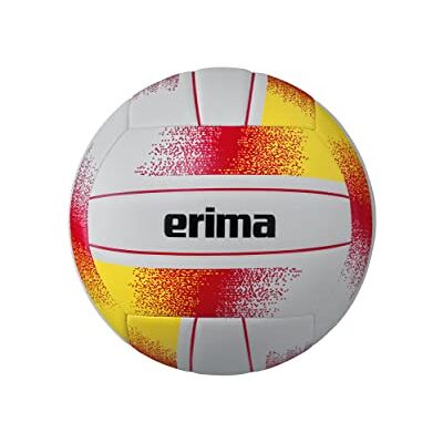 Erima Ballon de volleyball 2.0 unisexe pour adulte Blanc/rouge/jaune, 5 Erima Ballon de volleyball 2.0 unisexe pour adulte Blanc/rouge/jaune, 5