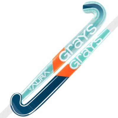 GRAYS Aura GT Crosse de hockey en bois pour enfant Bleu sarcelle Bleu marine GRAYS Aura GT Crosse de hockey en bois pour enfant Bleu sarcelle Bleu marine