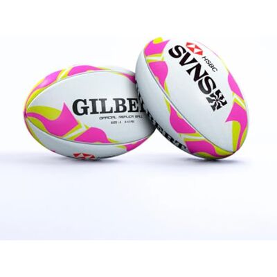 Gilbert Ballon de rugby réplique officielle HSBC Sevens Championship, taille 5 HSBC SVNS Championship Rugby Replica Gilbert Ballon de rugby réplique officielle HSBC Sevens Championship, taille 5 HSBC SVNS Championship Rugby Replica