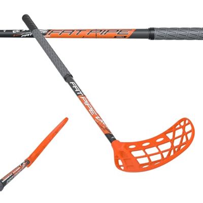 FAT PIPE Bâton de hockey de Floorball « Zack 33 Bone Orange » Certifié IFF FAT PIPE Bâton de hockey de Floorball « Zack 33 Bone Orange » Certifié IFF