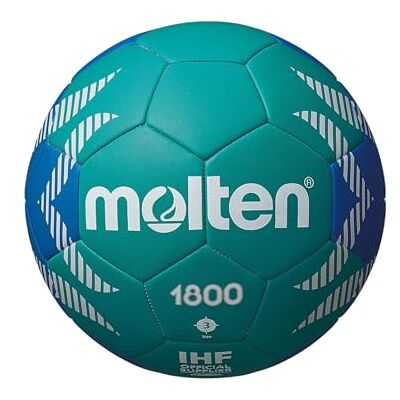 Molten HA1800 Ballon de handball, vert/bleu, 3 Molten HA1800 Ballon de handball, vert/bleu, 3