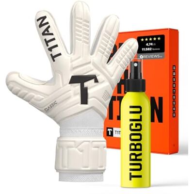 T1TAN Classic 1.0 Gants de gardien de but, sans protection des doigts, gants de football, différentes tailles et couleurs T1TAN Classic 1.0 Gants de gardien de but, sans protection des doigts, gants de football, différentes tailles et couleurs