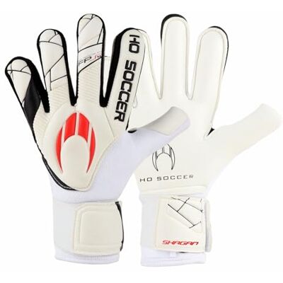 HO Soccer SHAGAN Flat Protek Kid Pro Gants de gardien de but unisexe pour enfant Blanc/rouge HO Soccer SHAGAN Flat Protek Kid Pro Gants de gardien de but unisexe pour enfant Blanc/rouge