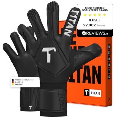 T1TAN Legend White-Out Gants de gardien de but pour entraînement et match, enfants et adultes, gants professionnels, mousse adhésive Gecko Grip de 4 mm, fabriqués en Allemagne T1TAN Legend White-Out Gants de gardien de but pour entraînement et match, enfants et adultes, gants professionnels, mousse adhésive Gecko Grip de 4 mm, fabriqués en Allemagne