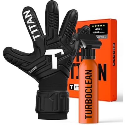 T1TAN Classic 1.0 Black-Out Gants de gardien de but, sans protection pour les doigts, gants de football, différentes tailles et couleurs T1TAN Classic 1.0 Black-Out Gants de gardien de but, sans protection pour les doigts, gants de football, différentes tailles et couleurs