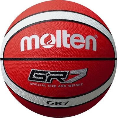 Molten Ballon de basket rouge/blanc, 7, BGR7-RW Molten Ballon de basket rouge/blanc, 7, BGR7-RW