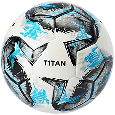 T1TAN Ballon de football taille 5 pour clubs – Ballon de match + ballon d'entraînement homme & femme Taille 5 – Thermocollé – Sans couture T1TAN Ballon de football taille 5 pour clubs – Ballon de match + ballon d'entraînement homme & femme Taille 5 – Thermocollé – Sans couture