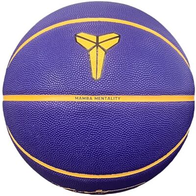 NIKE All Court N101252251207 Kobe Bryant Edition Ballon de basket 8P pour l'intérieur et l'extérieur Violet/doré/noir Taille 7 NIKE All Court N101252251207 Kobe Bryant Edition Ballon de basket 8P pour l'intérieur et l'extérieur Violet/doré/noir Taille 7