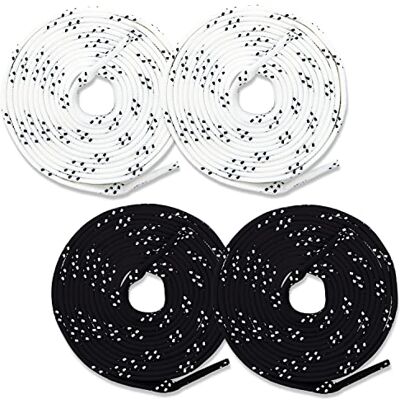 Franklin Sports Lacets de hockey Lot de 2 paires non cirées Blanc + Noir Unwaxed Ice Hockey Laces Embouts moulés 84", vert, 84 Franklin Sports Lacets de hockey Lot de 2 paires non cirées Blanc + Noir Unwaxed Ice Hockey Laces Embouts moulés 84", vert, 84