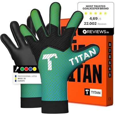 T1TAN Hobby Gants de gardien de but respirants pour enfants, taille 3-8, âge 3-14 ans et plus, rouge, bleu, vert, jaune T1TAN Hobby Gants de gardien de but respirants pour enfants, taille 3-8, âge 3-14 ans et plus, rouge, bleu, vert, jaune