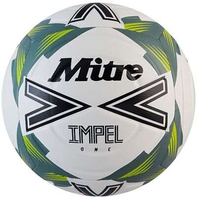Mitre Impel Ballon de football d'entraînement à un niveau Blanc/noir/feuille de sauge Mitre Impel Ballon de football d'entraînement à un niveau Blanc/noir/feuille de sauge