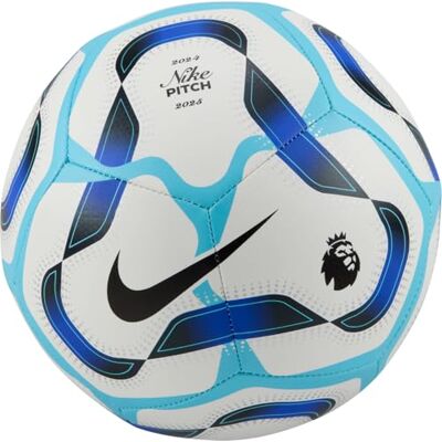 NIKE Premier League Pitch FZ3048-101 Ballon de football Blanc/bleu racer/Pulse/noir NIKE Premier League Pitch FZ3048-101 Ballon de football Blanc/bleu racer/Pulse/noir