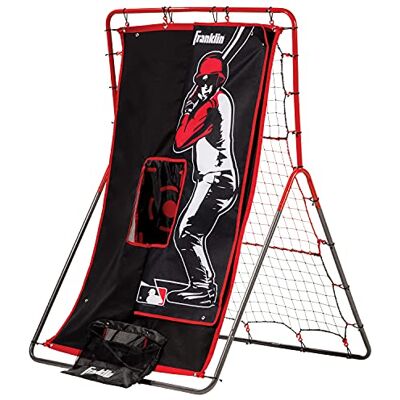Franklin Sports Cible de lancer de baseball et filet de rebond – Entraîneur de lanceur 2 en 1 + filet de pitchback – Cible de lancement avec frappeuse + zone de frappe, rouge Franklin Sports Cible de lancer de baseball et filet de rebond – Entraîneur de lanceur 2 en 1 + filet de pitchback – Cible de lancement avec frappeuse + zone de frappe, rouge