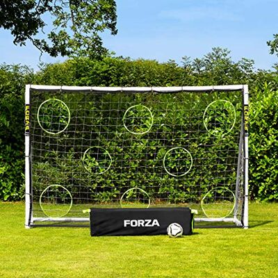 FORZA But de Football/Futsal 3m x 2m – But de Football Jardin en uPVC Résistant aux Intempéries But Durable pour Entraînement et Matchs Option Mur de Tir, Sac de Transport & Ballon FORZA But de Football/Futsal 3m x 2m – But de Football Jardin en uPVC Résistant aux Intempéries But Durable pour Entraînement et Matchs Option Mur de Tir, Sac de Transport & Ballon