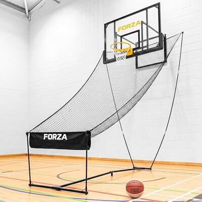 FORZA Filet d'entraînement pour basketball avec mangeoire à 5 balles Ballon de basket portable pour lancer franc, saut et entraînement de tir à 3 points FORZA Filet d'entraînement pour basketball avec mangeoire à 5 balles Ballon de basket portable pour lancer franc, saut et entraînement de tir à 3 points