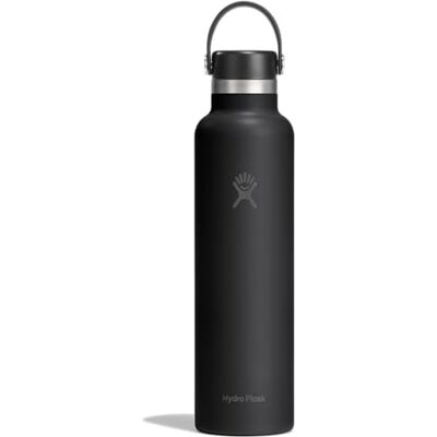 Hydro Flask – Standard Flex Cap 710 ml (24 oz) Bottle – Acier Inoxydable, Anti-Fuite, Porte-gobelet Compatible – Isolé 24 Heures Froid & 12 Heures Chaud – Noir Hydro Flask – Standard Flex Cap 710 ml (24 oz) Bottle – Acier Inoxydable, Anti-Fuite, Porte-gobelet Compatible – Isolé 24 Heures Froid & 12 Heures Chaud – Noir