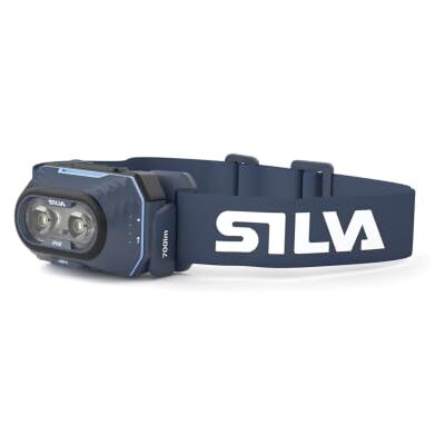 Silva Lampe frontale alimentée par piles, rechargeable USB-C, explore la lampe frontale de 5 à 700 lumens, 4 niveaux de luminosité, LED blanche, rouge et orange, indicateur de batterie, lampe frontale Silva Lampe frontale alimentée par piles, rechargeable USB-C, explore la lampe frontale de 5 à 700 lumens, 4 niveaux de luminosité, LED blanche, rouge et orange, indicateur de batterie, lampe frontale