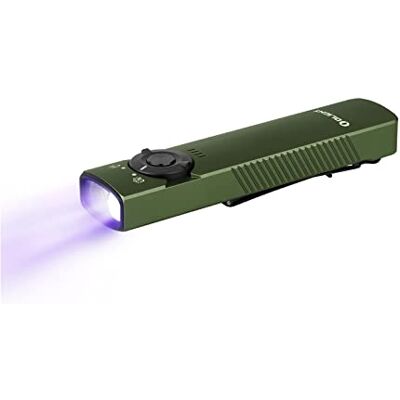 OLIGHT Arkfeld UV Lampe EDC avec Éclairage Ultraviolet Lumière Blanche Froide 85 Mètres 1000 Lumens Magnétique Rechargeable pour Détection de Tache, Teigne, Faux Billet(Vert Armée) OLIGHT Arkfeld UV Lampe EDC avec Éclairage Ultraviolet Lumière Blanche Froide 85 Mètres 1000 Lumens Magnétique Rechargeable pour Détection de Tache, Teigne, Faux Billet(Vert Armée)