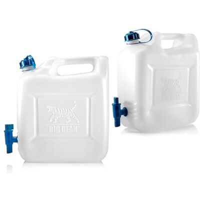 BigDean Bidon d'eau potable de 12 l avec robinet, convient à un usage alimentaire, convient pour 10-12 litres, bidon de voyage de -20 à +70 °C BigDean Bidon d'eau potable de 12 l avec robinet, convient à un usage alimentaire, convient pour 10-12 litres, bidon de voyage de -20 à +70 °C