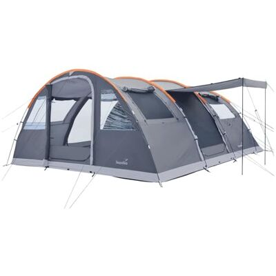 skandika Tente tunnel Gotland pour 6 personnes Tente familiale avec sol de tente cousu, imperméable, colonne d'eau de 5000 mm, avec/sans technologie Sleeper, cabine de couchage divisible skandika Tente tunnel Gotland pour 6 personnes Tente familiale avec sol de tente cousu, imperméable, colonne d'eau de 5000 mm, avec/sans technologie Sleeper, cabine de couchage divisible