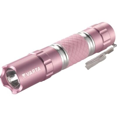 Varta Lampe torche LED, Lipstick Light, aluminium, poignée caoutchoutée phosphorescent, dragonne, LED haute performance, incl. 1x AA pile, Pink, boîtier robuste et durable, elegant Varta Lampe torche LED, Lipstick Light, aluminium, poignée caoutchoutée phosphorescent, dragonne, LED haute performance, incl. 1x AA pile, Pink, boîtier robuste et durable, elegant