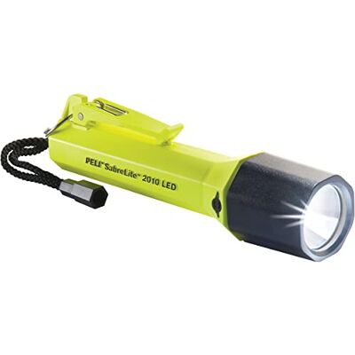 PELI Atex 2010Z0 Lampe de poche LED de qualité supérieure pour industrie, artisans, pompiers, étanche IPX7, 129 lumens, durée de vie de 22 h, jaune PELI Atex 2010Z0 Lampe de poche LED de qualité supérieure pour industrie, artisans, pompiers, étanche IPX7, 129 lumens, durée de vie de 22 h, jaune