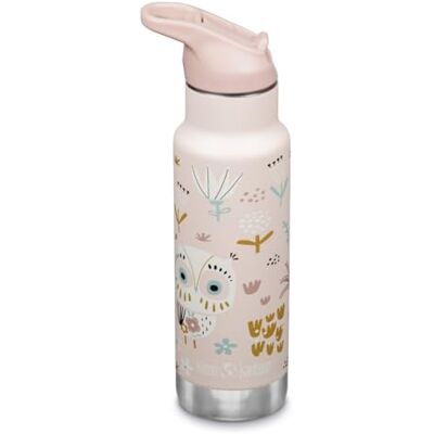 Klean Kanteen Bouteille classique pour enfant avec couvercle Seal Sport 12oz / 355 ml Rose Owlet Klean Kanteen Bouteille classique pour enfant avec couvercle Seal Sport 12oz / 355 ml Rose Owlet