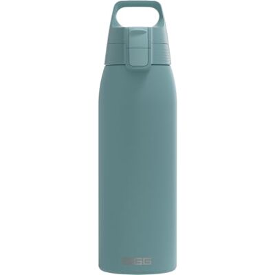 Sigg Gourde en acier inoxydable Shield ONE Morning Blue Convient pour les boissons gazeuses Anti-fuite Légère Sans BPA Pour l'extérieur et le fitness 1 l Sigg Gourde en acier inoxydable Shield ONE Morning Blue Convient pour les boissons gazeuses Anti-fuite Légère Sans BPA Pour l'extérieur et le fitness 1 l