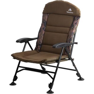 CampFeuer Chaise de camping pêche camouflage marron Chaise de voyage pliable à hauteur réglable CampFeuer Chaise de camping pêche camouflage marron Chaise de voyage pliable à hauteur réglable