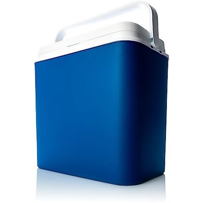 BigDean Glacière 24 litres bleu/blanc – Boîte isotherme jusqu'à 9 heures de refroidissement – Sac isotherme pour les déplacements – Boîte isotherme d'extérieur pour le camping, les pique-niques et le jardin – Fabriqué en Europe BigDean Glacière 24 litres bleu/blanc – Boîte isotherme jusqu'à 9 heures de refroidissement – Sac isotherme pour les déplacements – Boîte isotherme d'extérieur pour le camping, les pique-niques et le jardin – Fabriqué en Europe