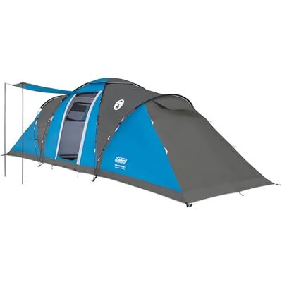 Coleman Spruce Falls Tente familiale pour 4 personnes avec 2 chambres XXL opposées et un espace de vie Tente de camping pour 4 personnes Étanche à 3000 mm Tapis de sol cousu Coleman Spruce Falls Tente familiale pour 4 personnes avec 2 chambres XXL opposées et un espace de vie Tente de camping pour 4 personnes Étanche à 3000 mm Tapis de sol cousu