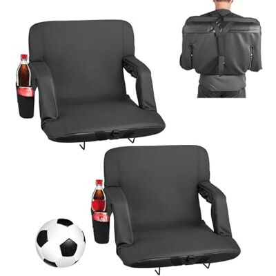 VEVOR Siège de stade, chaise de stade avec 6 angles réglables, siège de stade rembourré de 7,3 cm avec accoudoirs et soutien du dos, chaise de stade avec crochet porte-gobelet pour pique-niques VEVOR Siège de stade, chaise de stade avec 6 angles réglables, siège de stade rembourré de 7,3 cm avec accoudoirs et soutien du dos, chaise de stade avec crochet porte-gobelet pour pique-niques
