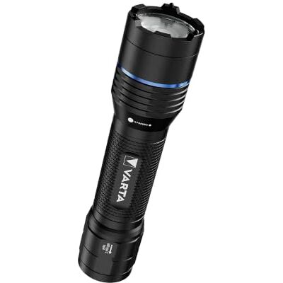 Varta Lampe torche tactique LED, Night Cutter Pro F20R Tactical, 1000 lm 5 modes d'éclairage, fonction brise-vitre, IP67, aluminium aéronautique, USB C, holster de ceinture, rechargeables Varta Lampe torche tactique LED, Night Cutter Pro F20R Tactical, 1000 lm 5 modes d'éclairage, fonction brise-vitre, IP67, aluminium aéronautique, USB C, holster de ceinture, rechargeables